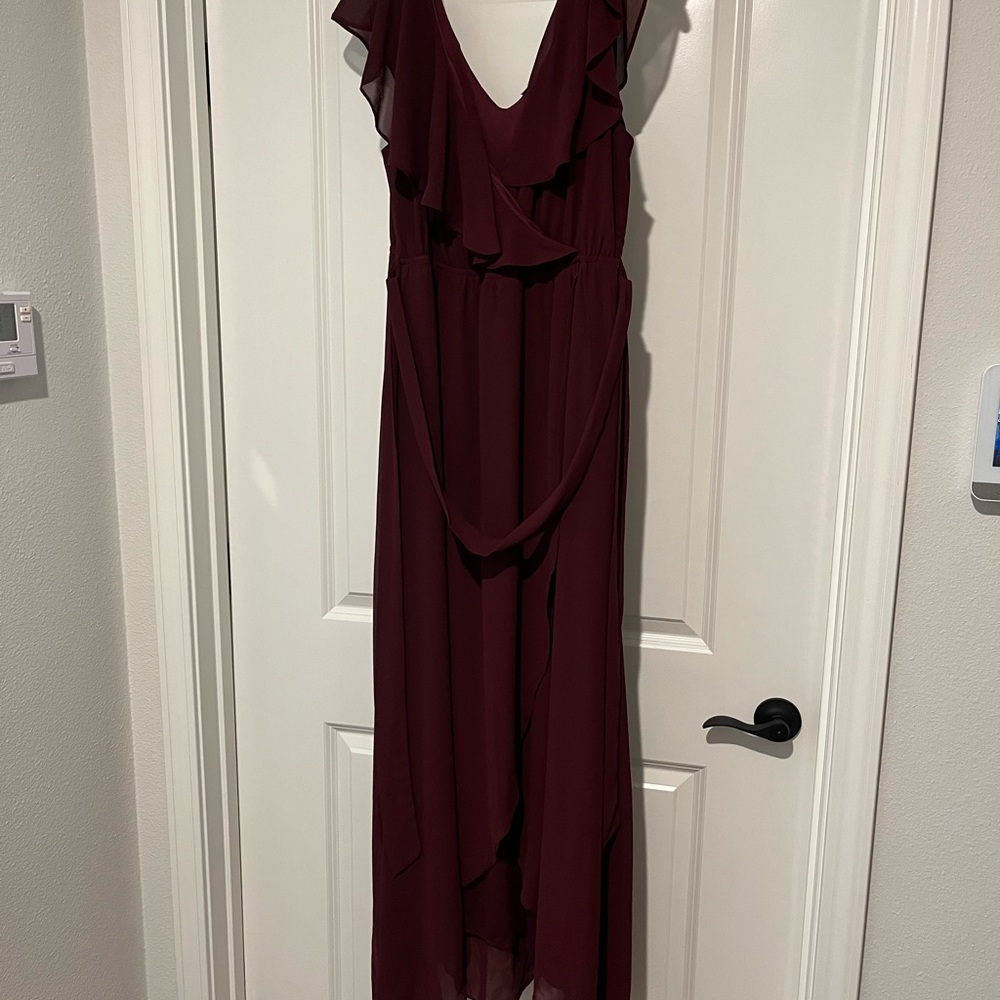 Baltic Born Red Asymmetrical Ruffle Sundress